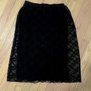 Kensie black mid-length skirt